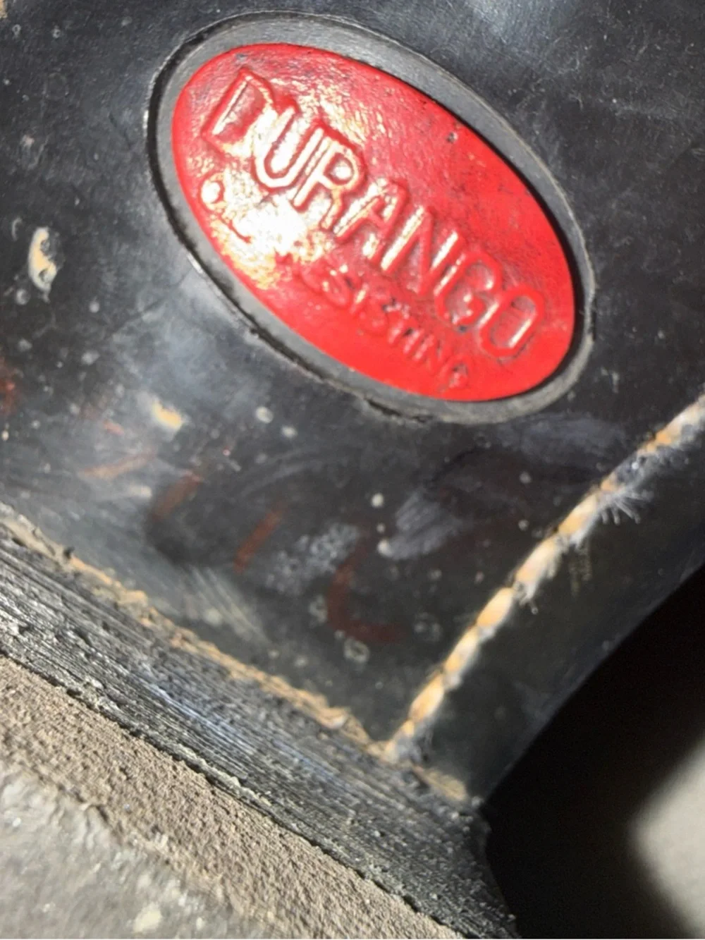 Durango Black Leather Western Boots